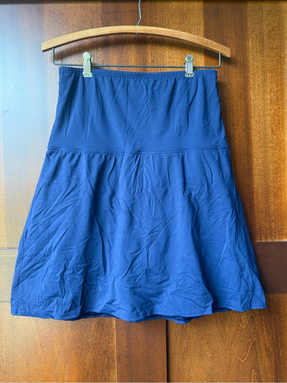 Lands’ End Deep Sea Navy High Rise Tummy Control Swim Skirt Size 12